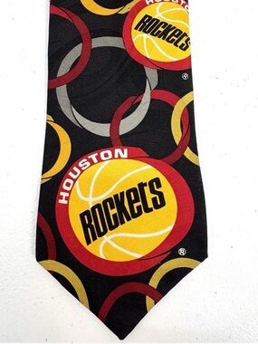 Ralph Marlin Sports NBA Houston Rockets Silk Tie NECK TIE Basketball Super Cool